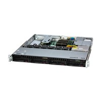 Piattaforma server Supermicro 1U 511R-M SYS-511R-M Intel x 1 DDR5 x 4 6 x 3.5" SATA/SAS/NVME PSU 1+0