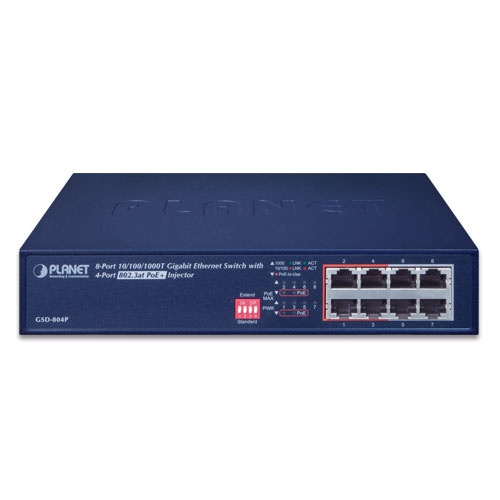 Interruttore Planet GSD-804P 8x 1Gb 60 W PoE