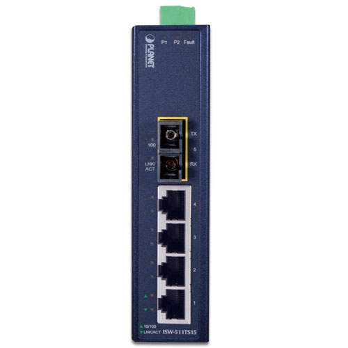 Interruttore Planet ISW-511TS15 4x 100Mb 1x 100Mbps SFP