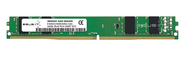 Memoria RAM 1x 16GB ESUS IT ECC UNBUFFERED DDR4 2Rx8 2400MHz PC4-19200 UDIMM | ESUD42400ED8V/16G