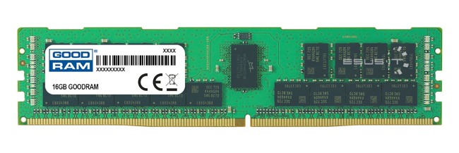 Memoria RAM 1x 16GB GoodRAM ECC REGISTERED DDR4 2Rx8 2133MHz PC4-17000 RDIMM | W-MEM2133R4D816G