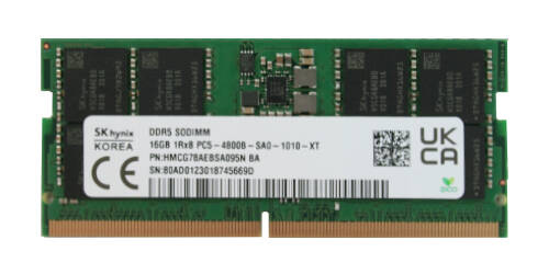 Memoria RAM 1x 16GB Hynix SO-DIMM DDR5 4800MHz PC5-38400 | HMCG78AEBSA095N