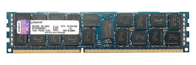 Memoria RAM 1x 16GB Kingston ECC REGISTERED DDR3 2Rx4 1600MHz PC3-12800 RDIMM | HP672612-081-HYA