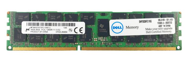 Memoria RAM 1x 16GB Micron ECC REGISTERED DDR3 1600MHz PC3-12800 RDIMM | MT36KSF2G72PZ-1G6