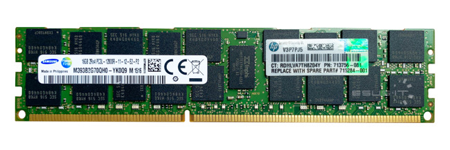 Memoria RAM 1x 16GB Samsung ECC REGISTERED DDR3 2Rx4 1600MHz PC3-12800 RDIMM | M393B2G70QH0-YK0