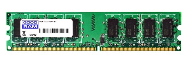 Memoria RAM 1x 1GB GoodRAM ECC UNBUFFERED DDR2 667MHz PC2-5300 UDIMM | W-MEM67E21G