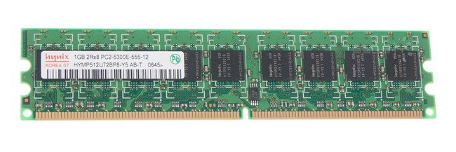 Memoria RAM 1x 1GB Hynix ECC UNBUFFERED DDR2 667MHz PC2-5300 UDIMM | HYMP512U72BP8-Y5