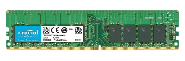 Memoria RAM 1x 32GB Crucial ECC REGISTERED DDR4 2Rx4 2666MHz PC4-21300 RDIMM | CT32G4RFD4266