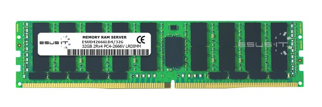 Memoria RAM 1x 32GB ESUS IT LOAD REDUCED DDR4 2Rx4 2666MHz PC4-21300 LRDIMM | ESUD42666LD4/32G