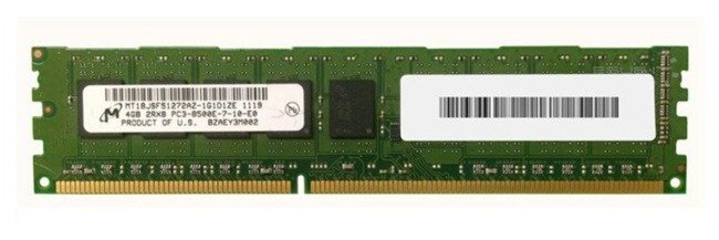 Memoria RAM 1x 4GB Micron ECC UNBUFFERED DDR3 1066MHz PC3-8500 UDIMM | MT18JSF51272AZ-1G1