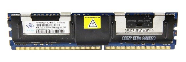 Memoria RAM 1x 4GB Nanya FULLY BUFFERED DDR2 667MHz PC2-5300 FBDIMM | NT4GT72U4ND1BD-3C