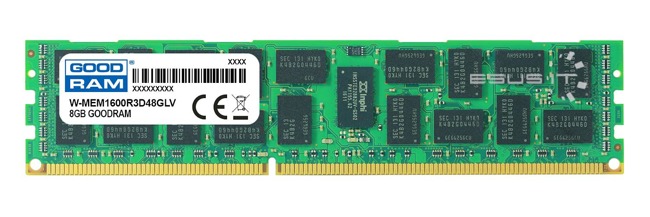 Memoria RAM 1x 8GB GoodRAM ECC REGISTERED DDR3 2Rx4 1600MHz PC3-12800 RDIMM | W-MEM1600R3D48GLV