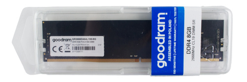 Memoria RAM 1x 8GB GoodRAM NON-ECC UNBUFFERED DDR4 2666MHz PC4-21300 UDIMM | GR2666D464L19S/8G