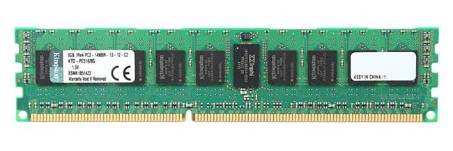 Memoria RAM 1x 8GB Kingston ECC REGISTERED DDR3 1866MHz PC3-14900 RDIMM | KTD-PE318/8G