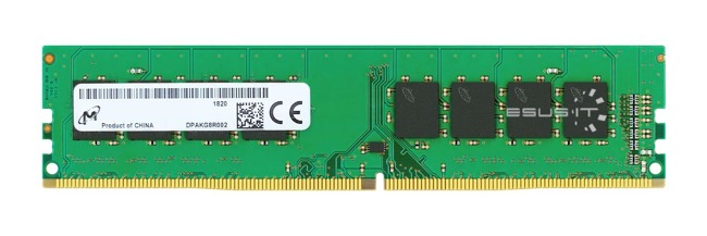 Memoria RAM 1x 8GB Micron ECC UNBUFFERED DDR4 2Rx8 2666MHz PC4-21300 UDIMM | MTA18ASF1G72AZ-2G6