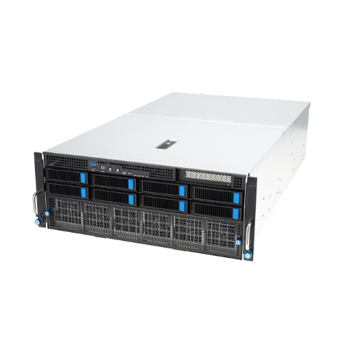 Piattaforma server ASUS 4U ESC8000A-E12-SKU1/10G/3kW(2+2)/3PCIe 90SF02H1-M000K0 AMD x 2 DDR5 x 24 9 x 2.5" SATA PSU 2+2