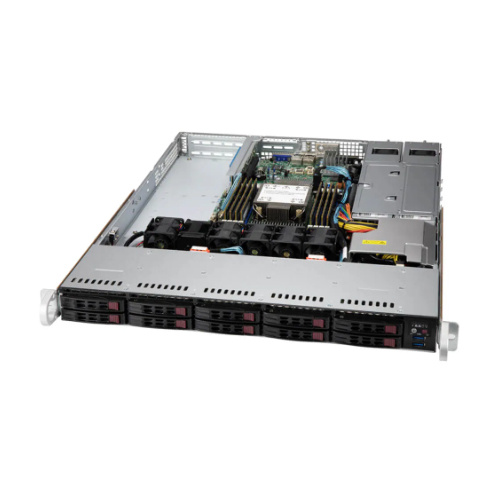 Piattaforma server Supermicro 1U 110P-WR SYS-110P-WR Intel x 1 DDR4 x 8 10 x 2.5" SATA PSU 1+0