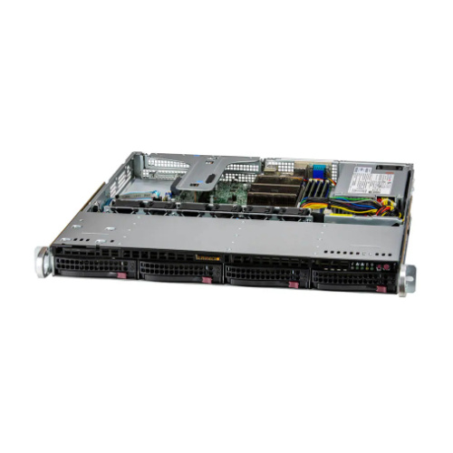 Piattaforma server Supermicro 1U 510T-M SYS-510T-M Intel x 1 DDR4 x 4 4 x 3.5" SATA PSU 1