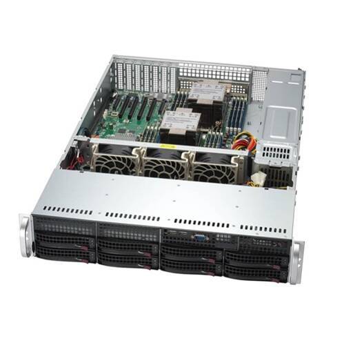 Piattaforma server Supermicro 2U 621P-TRT SYS-621P-TRT Intel x 2 DDR5 x 16 8 x 3.5" SATA/SAS/NVME PSU 1+1